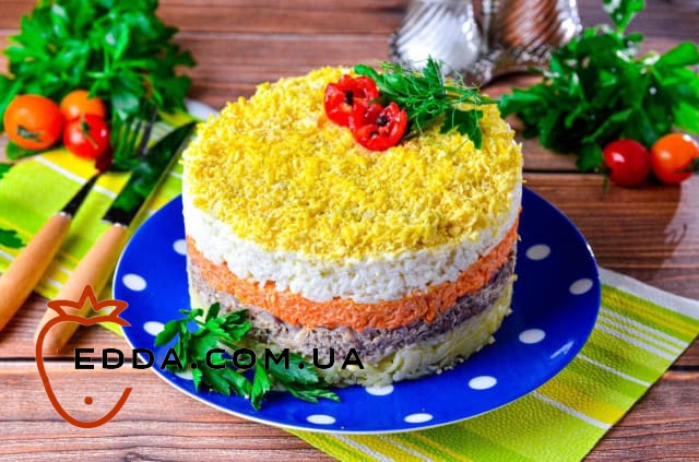 Салат Мімоза без сиру класичний