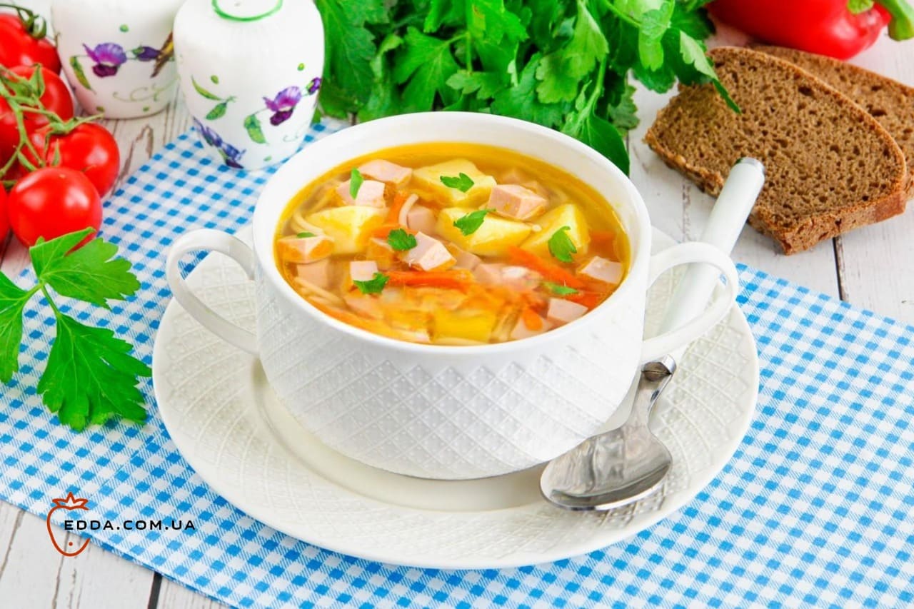 Суп класичний з ковбасою