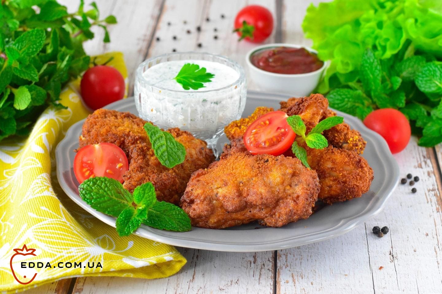 Курячі крильця у фритюрі