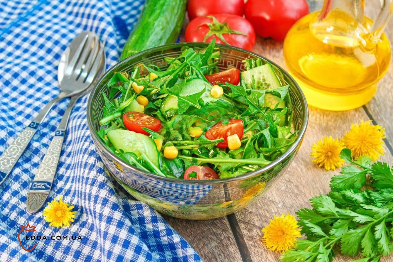 Салат із кульбаб