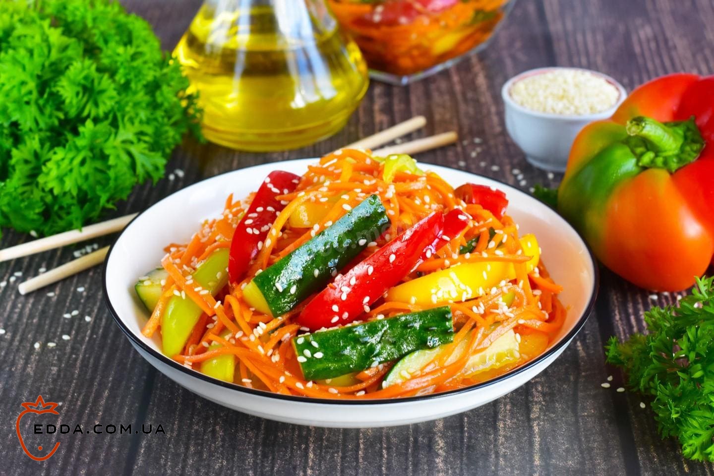 Корейський салат з огірків