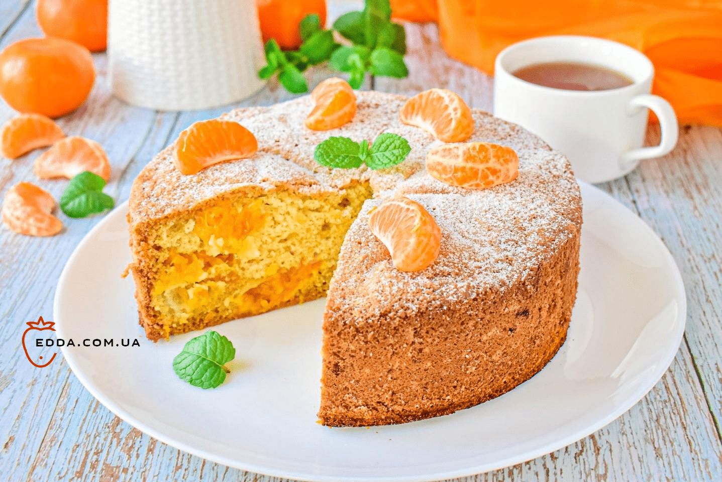 Пиріг з мандаринами в духовці