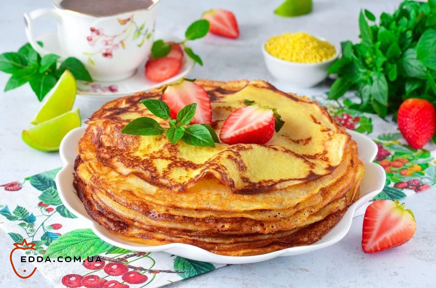 Млинці на кулеші з пшона