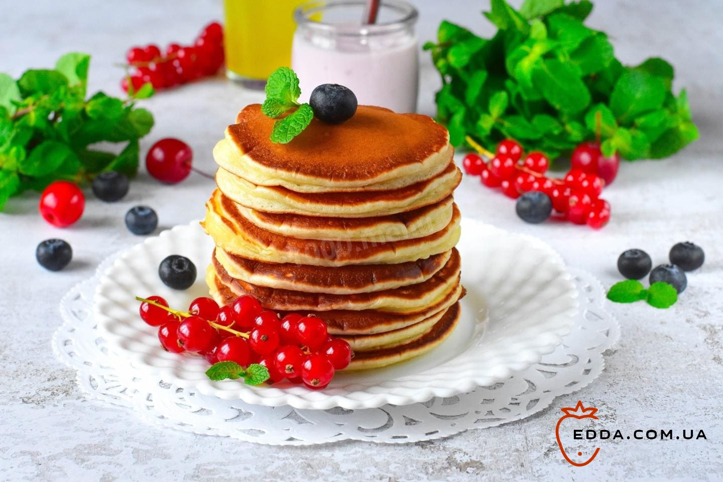 Пишні панкейки на йогурті