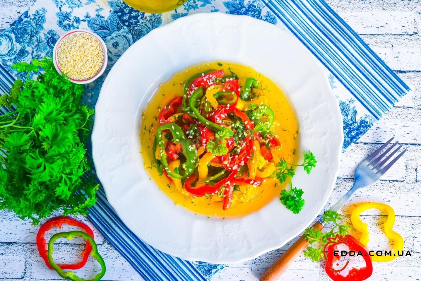 Теплий салат з перцем