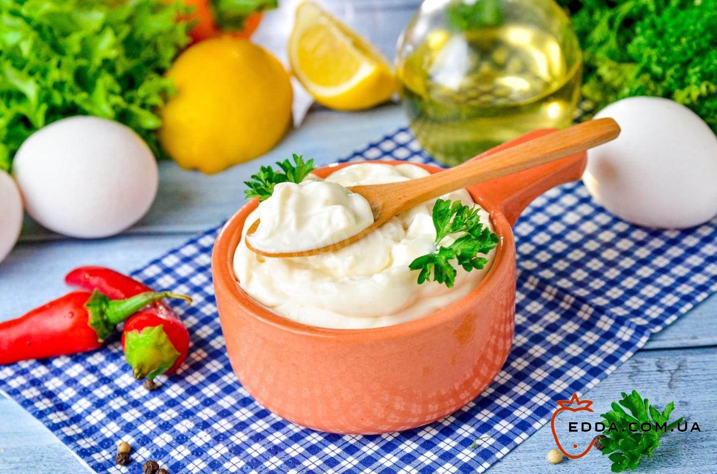 Домашній майонез з гірчицею та яйцем