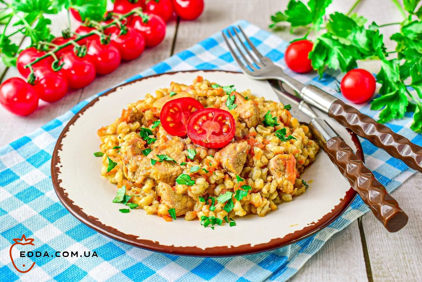 Перлова каша з м'ясом