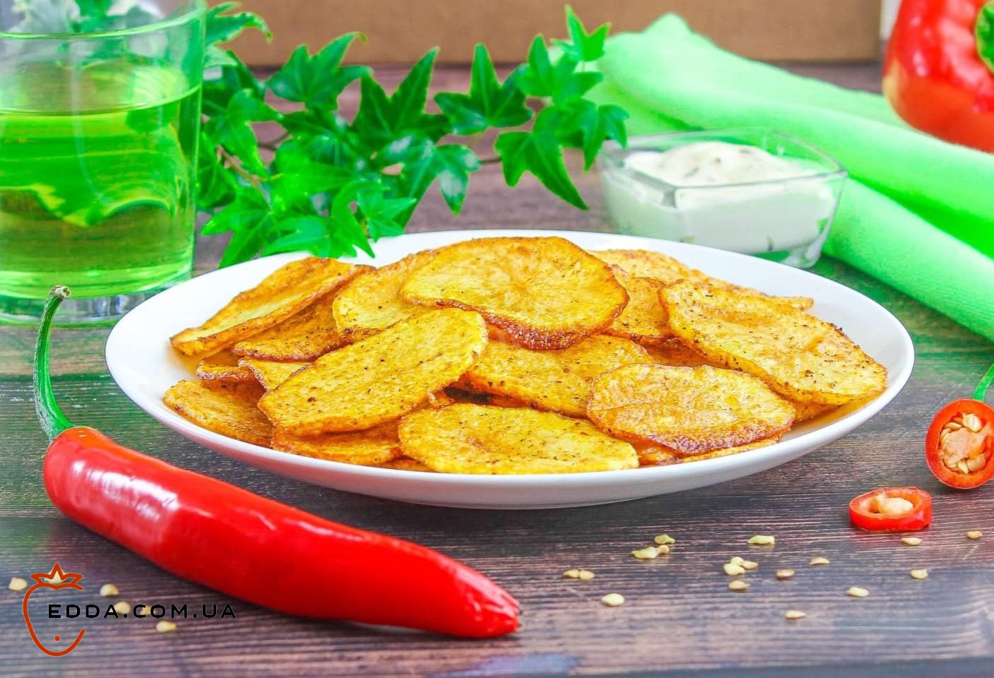 Картопляні чіпси на сковороді домашні