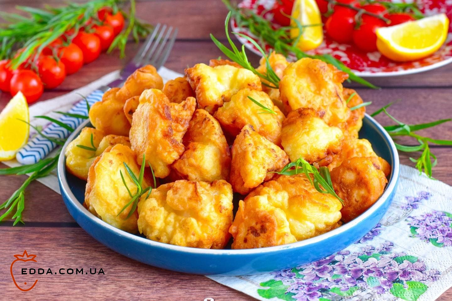 Хрустка цвітна капуста на сковороді