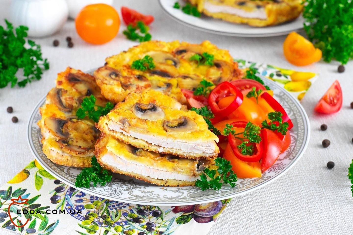 Філе індички з грибами