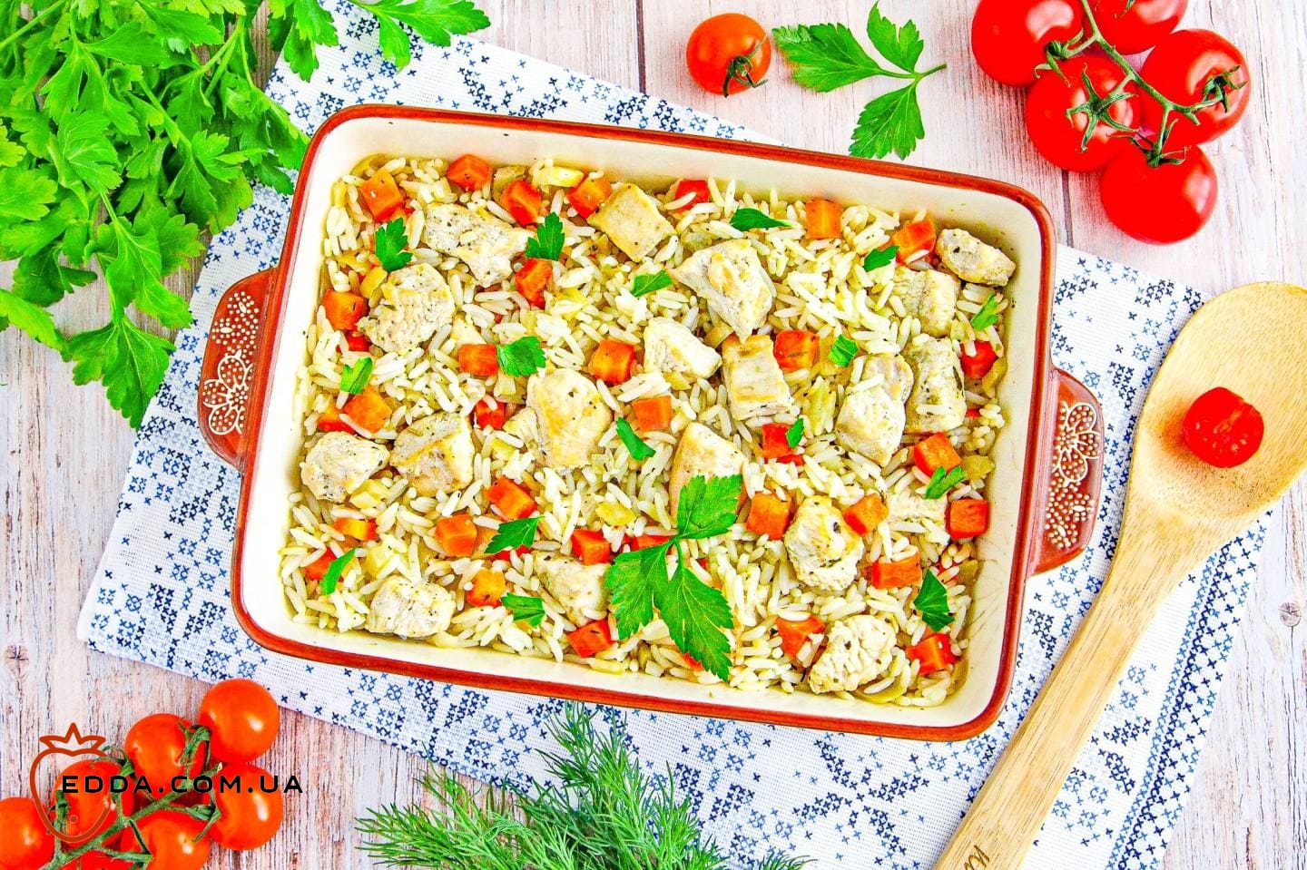 Індичка з рисом у духовці