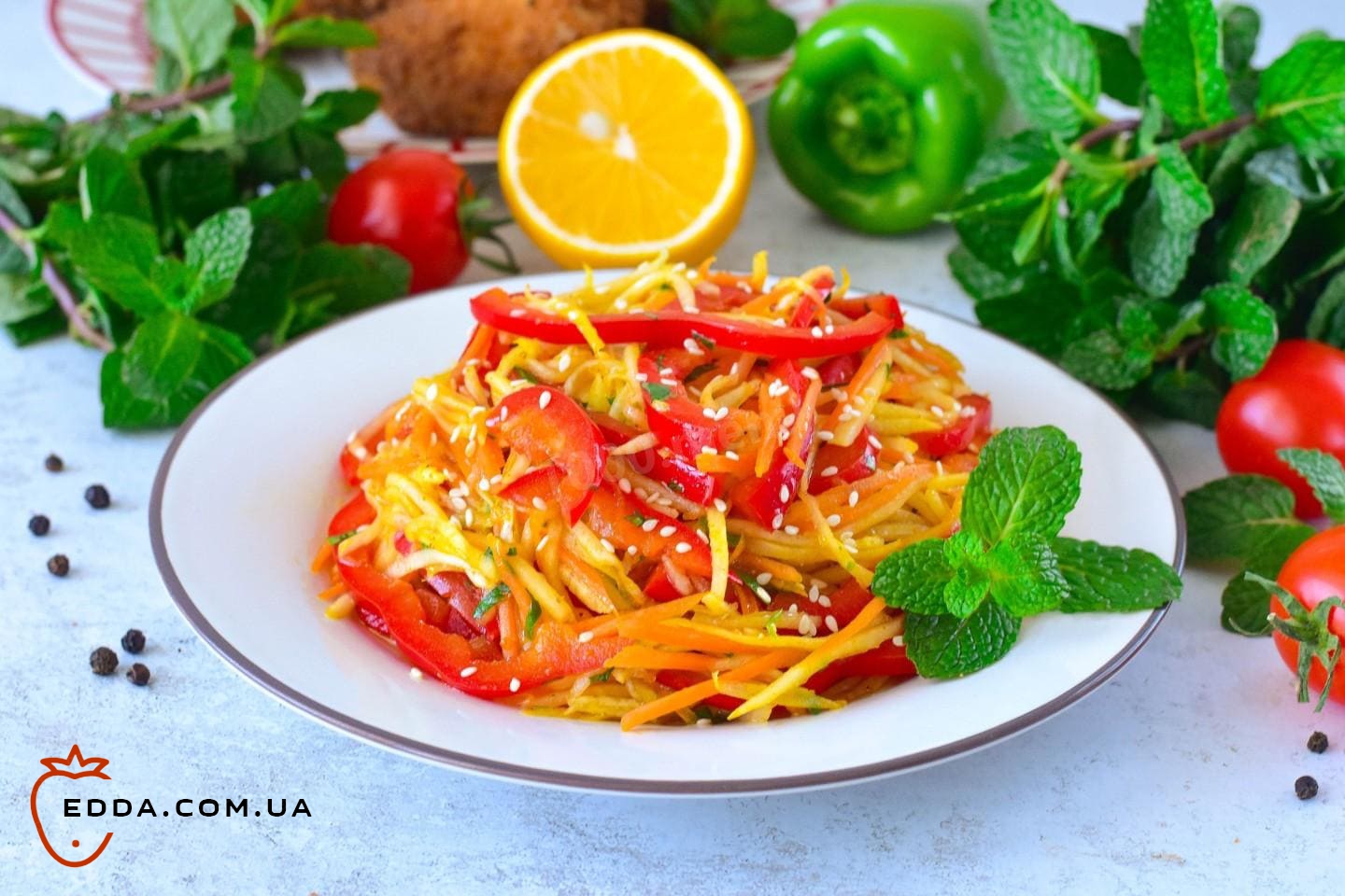 Салат із білої редьки та моркви