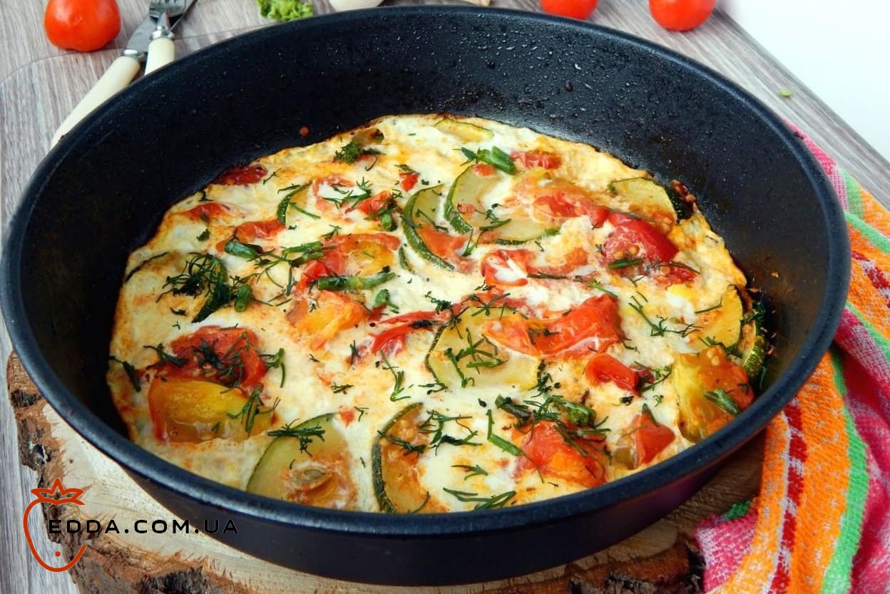 Омлет з кабачками в духовці