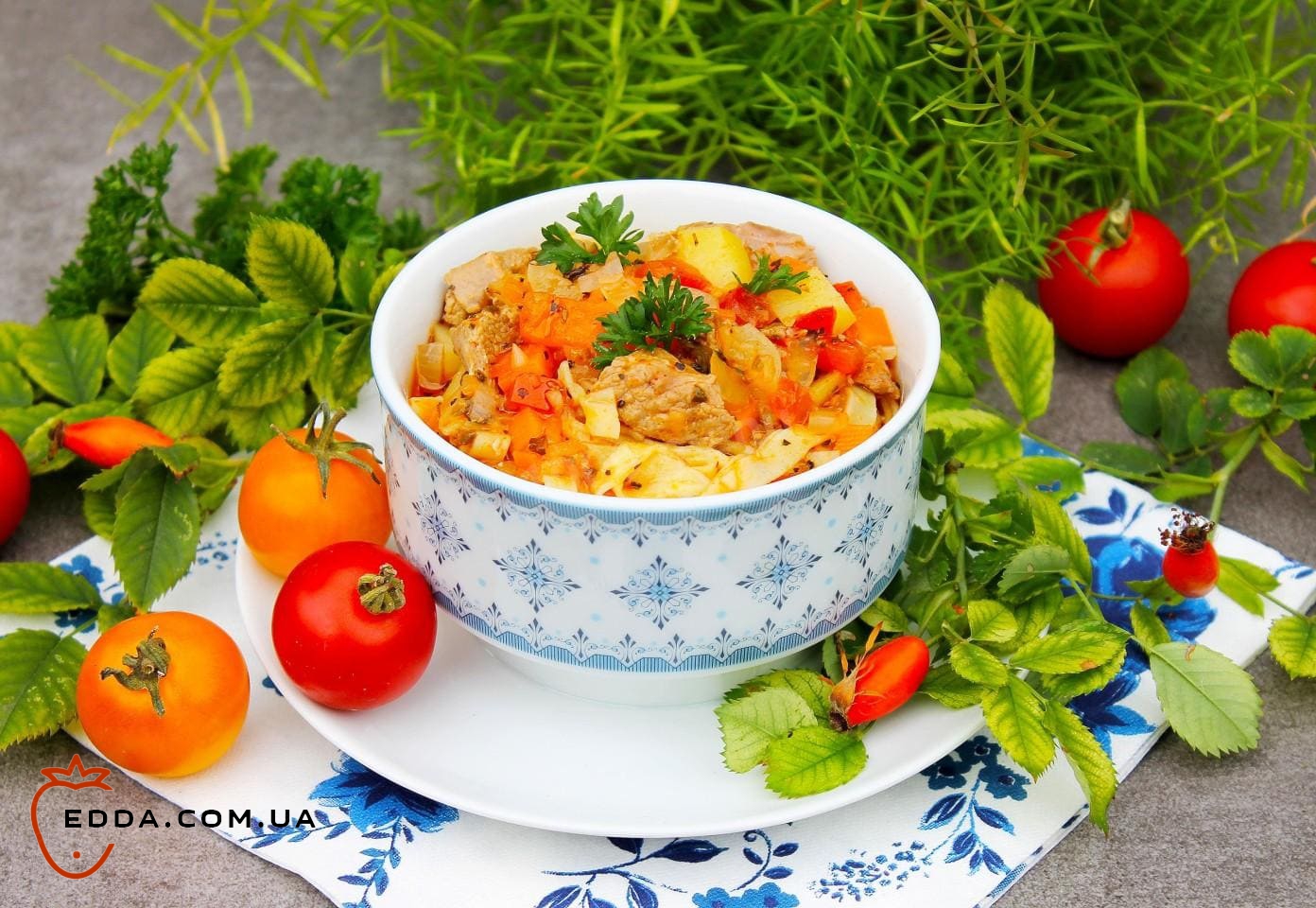 Лагман з індички з овочами та локшиною