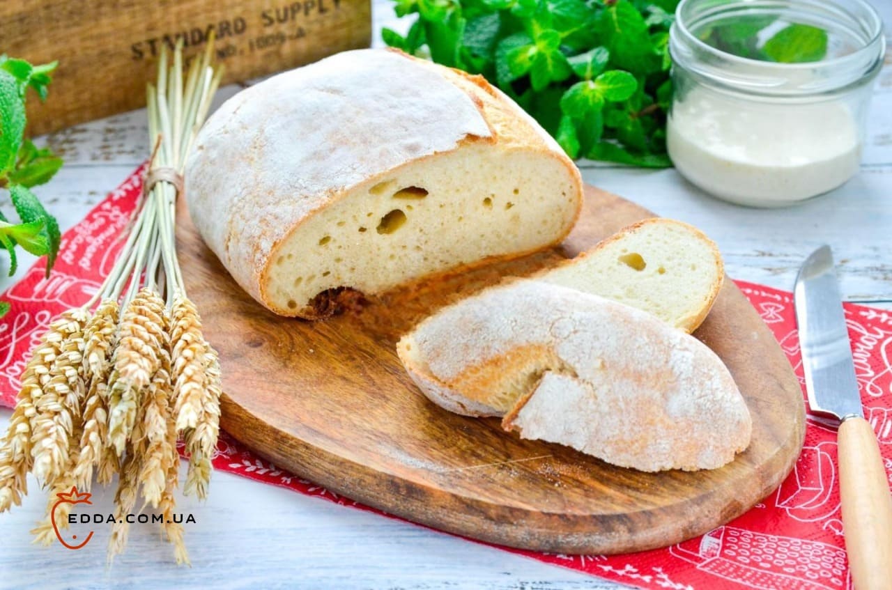 Білий хліб на заквасці в духовці
