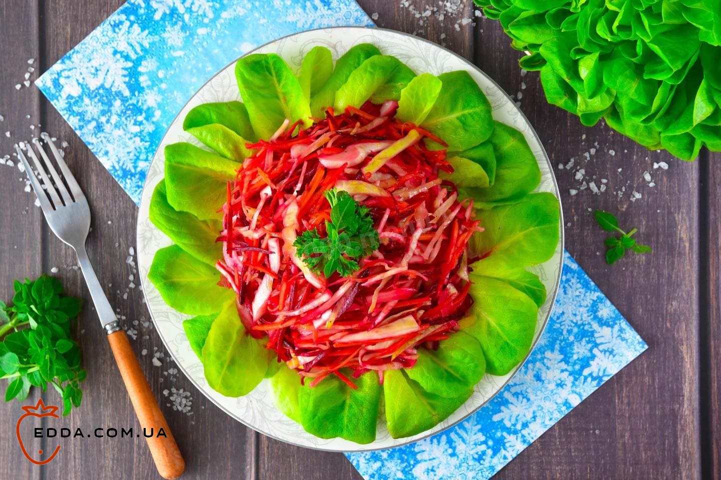 Салат із капусти та буряка