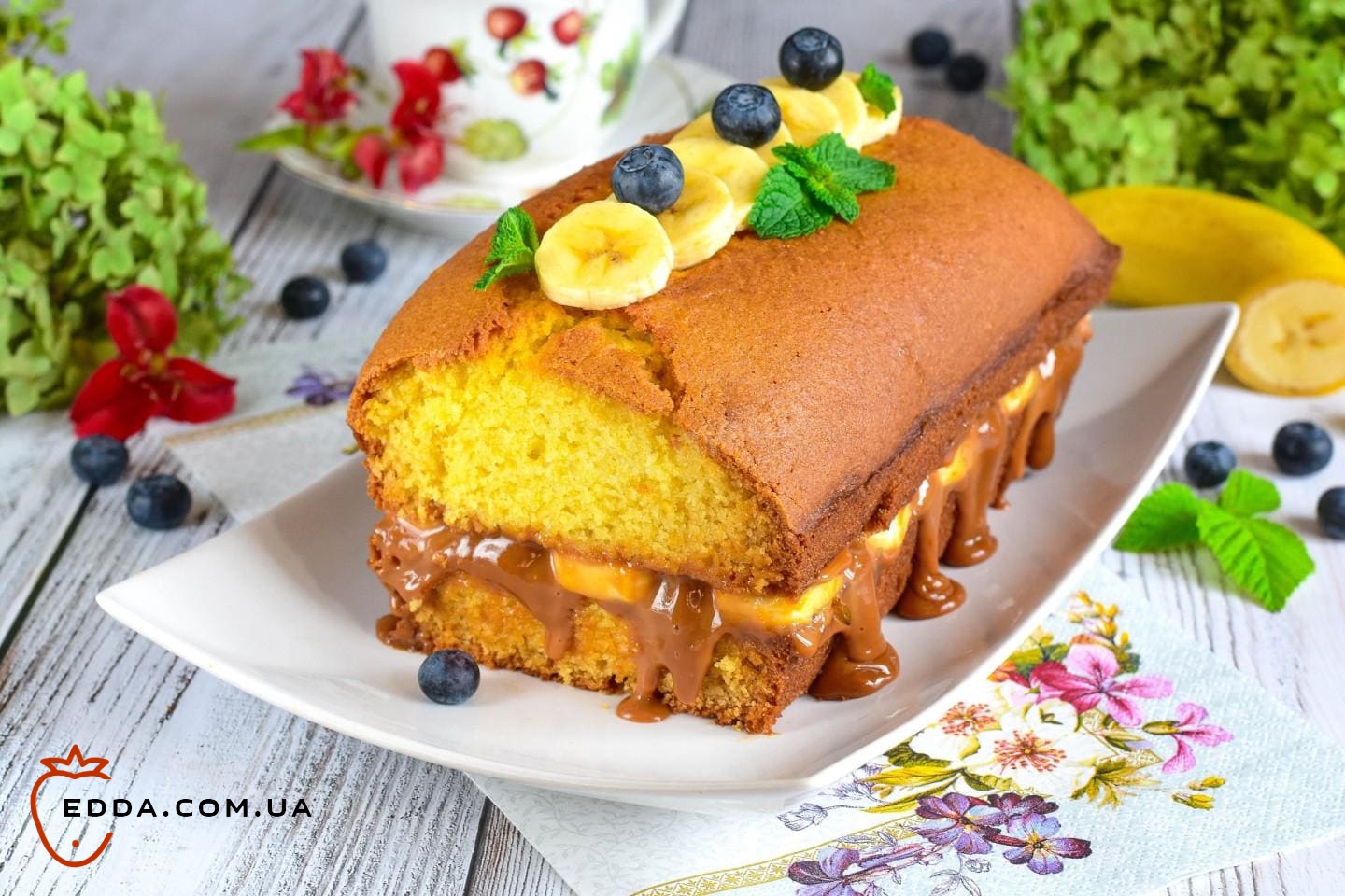 Манник з бананами на кефірі