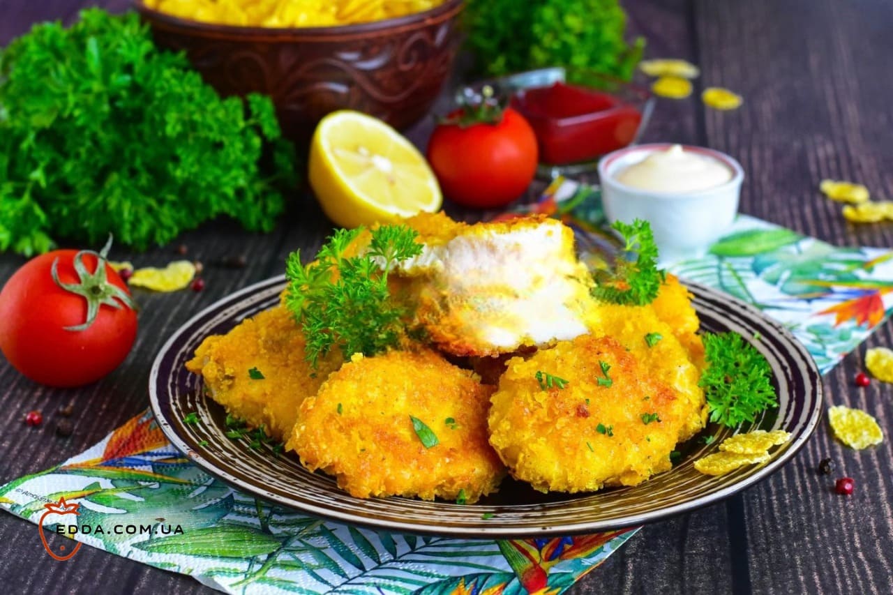 Курка в паніровці на сковороді