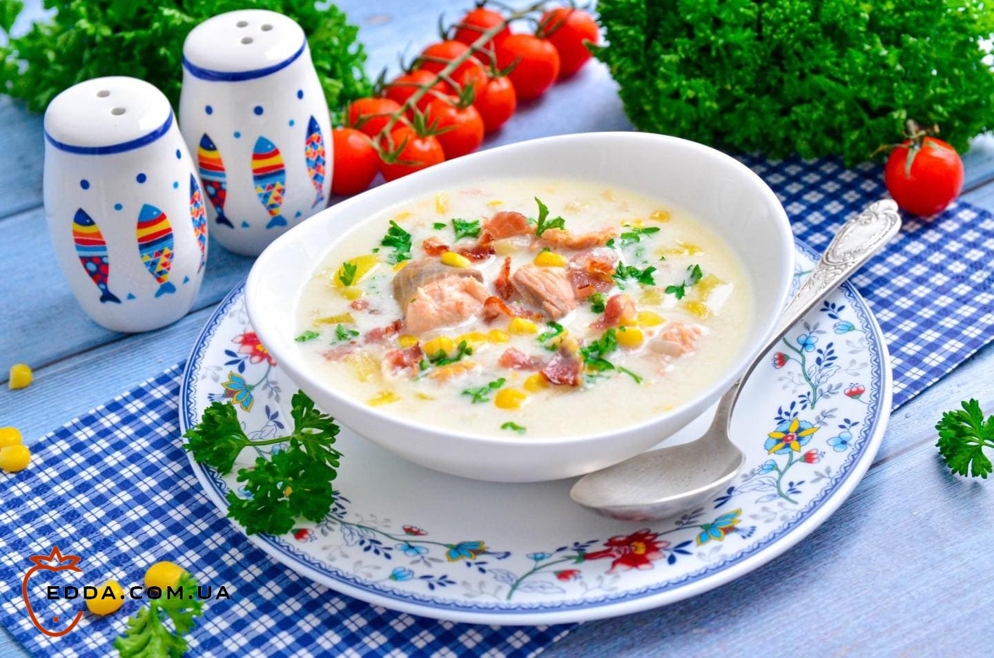 Суп Клем Чаудер з кукурудзою