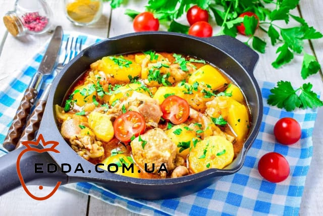 Чахохбілі з курки з картоплею