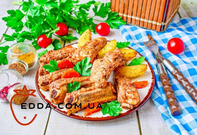 Тушені реберця в мультиварці