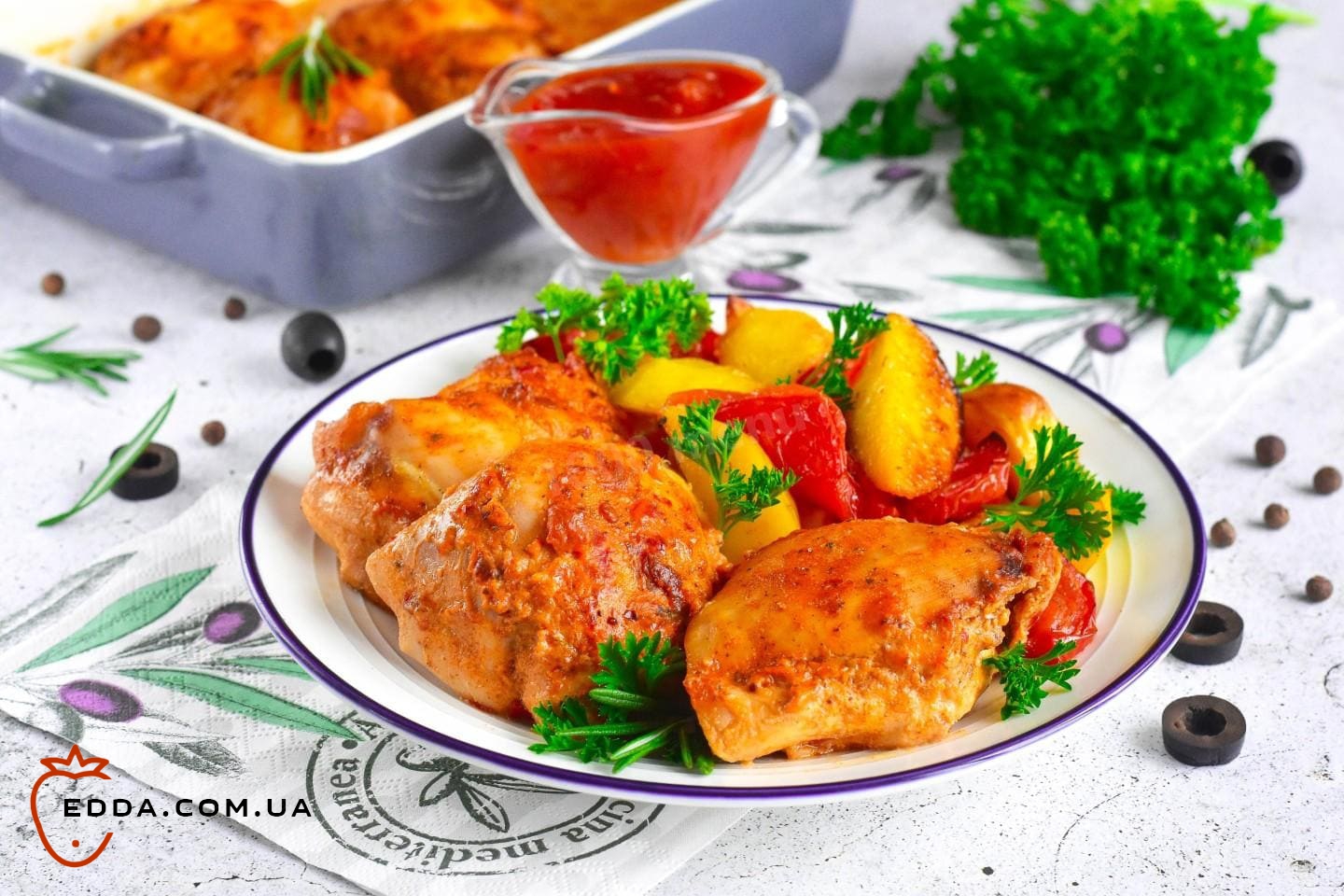 Філе курячого стегна в духовці