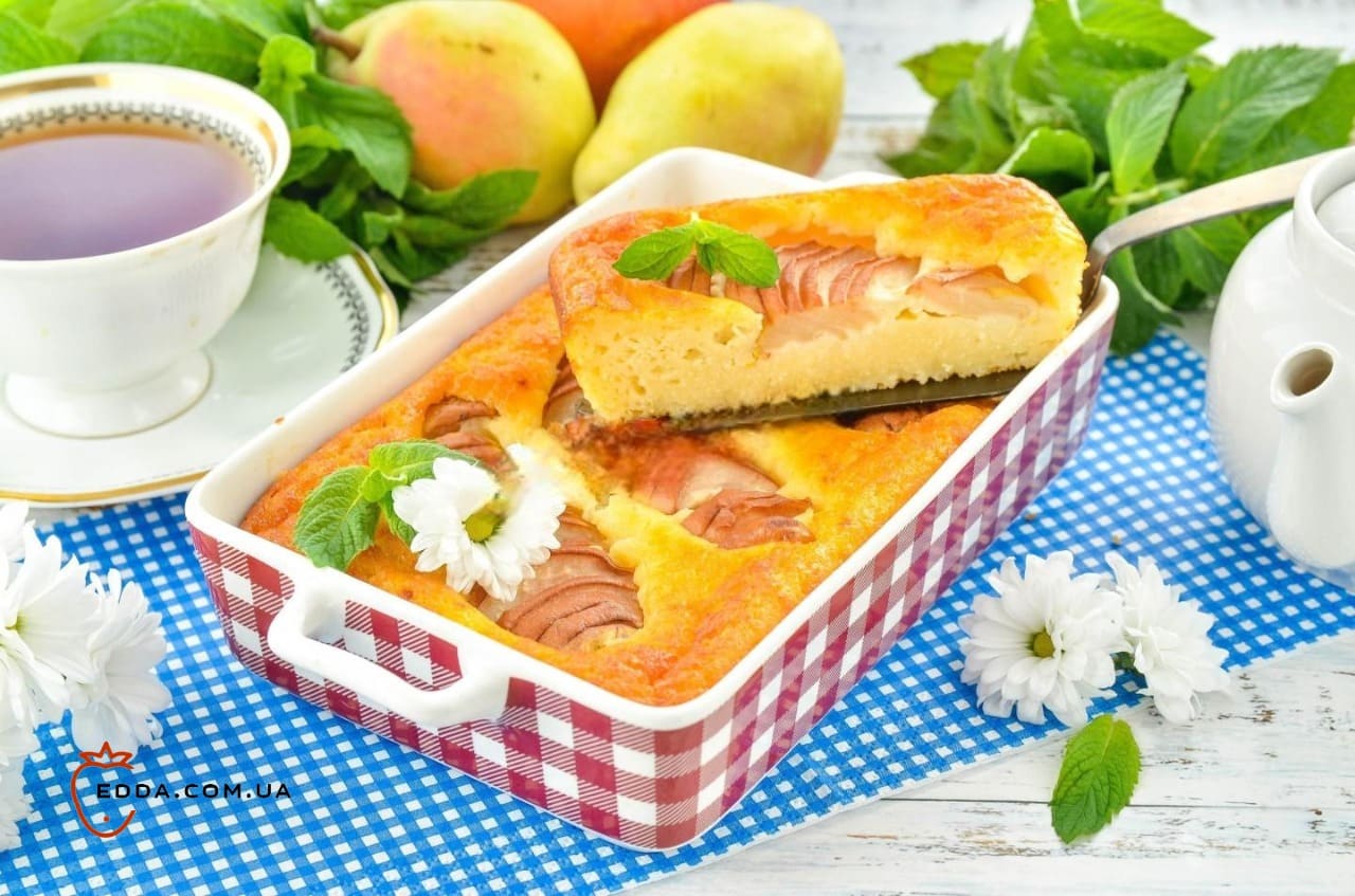 Пиріг з рікоттою та грушею