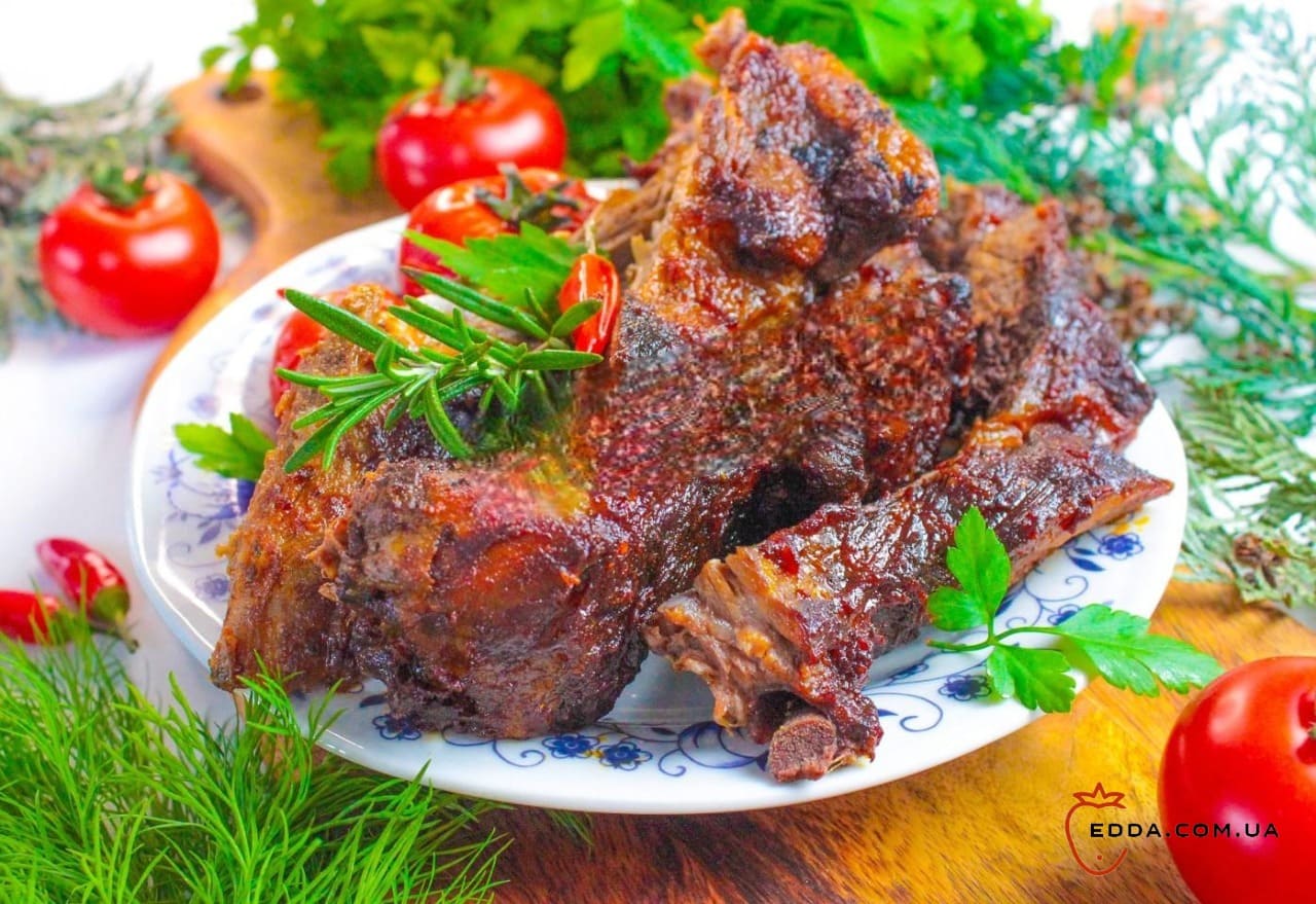 Ребра дикого кабана в духовці