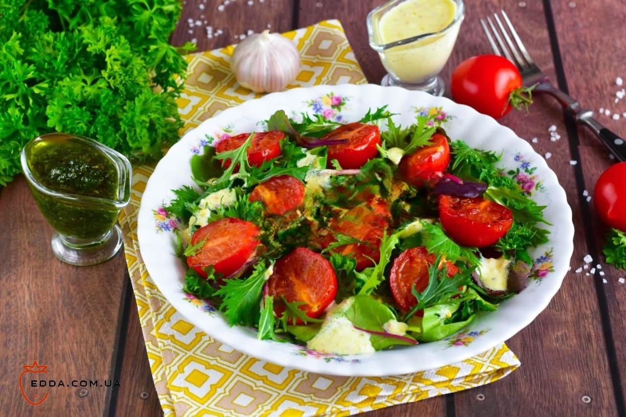 Салат зі смаженими помідорами